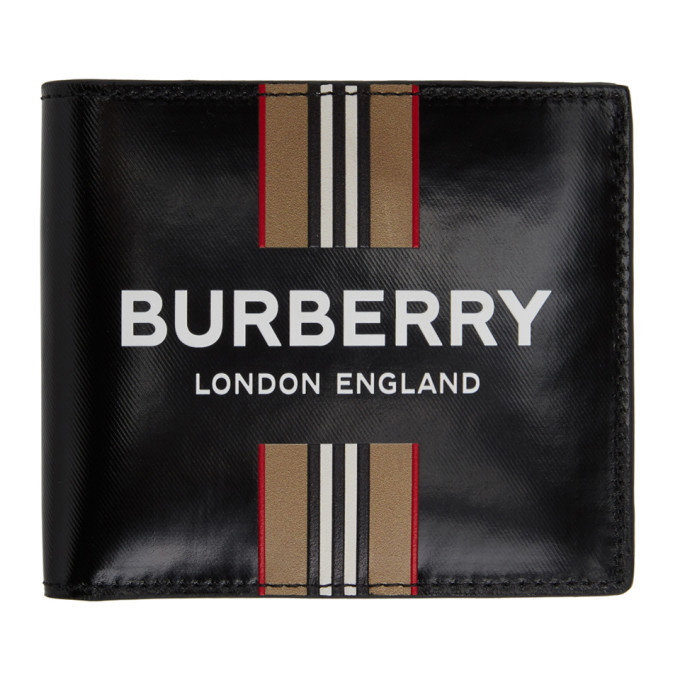 Photo: Burberry Black Icon Stripe International Wallet