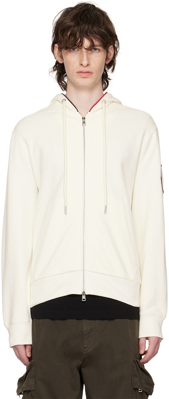Photo: Moncler Off-White Embroidered Hoodie