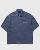 Reternity LUMÉVO CANVAS ZIP SHIRT Blue Mens Shortsleefe
