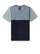 HOWLIN' - Fantasy Colour-Block Cotton-Blend Terry T-Shirt - Blue