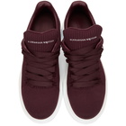 Alexander McQueen Burgundy Knit Oversized Sneakers