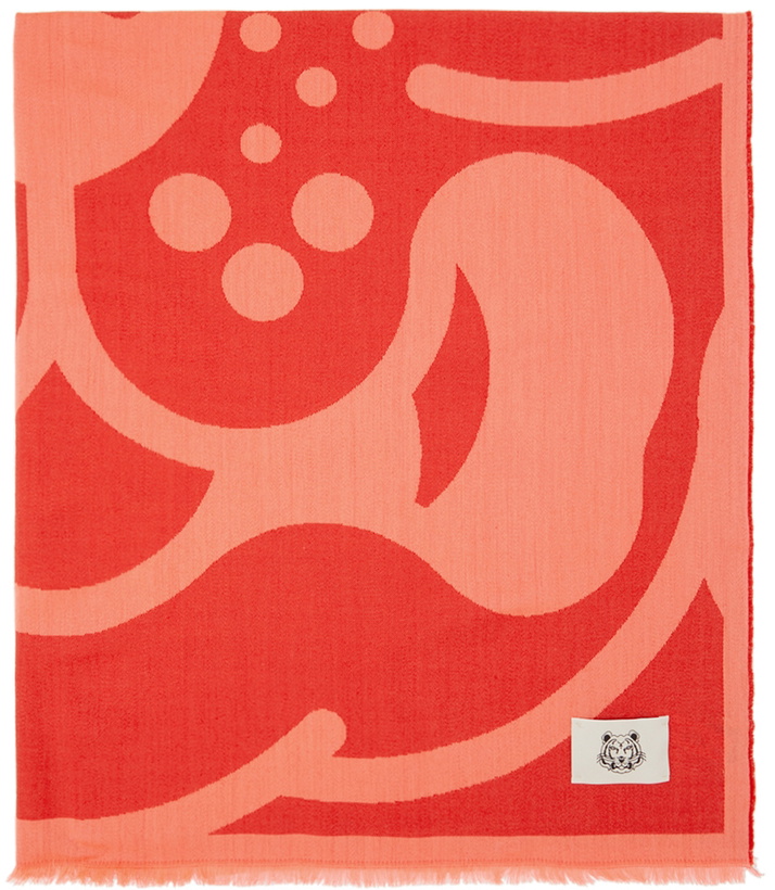 Photo: Kenzo Red Wool K-Tiger Scarf