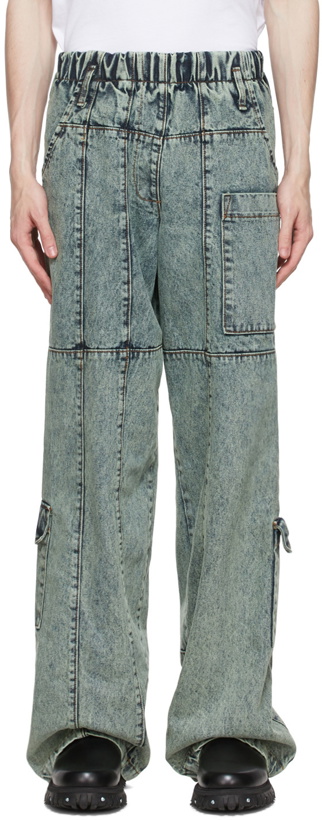 Photo: Liberal Youth Ministry Green Acid Wash Jeans