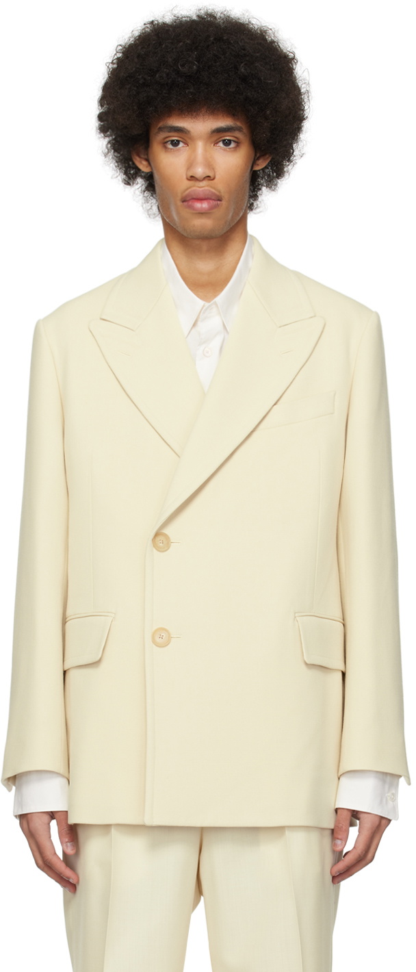 AURALEE Off-White Double-Breasted Blazer Auralee