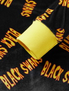 Liberal Youth Ministry - Embellished Printed Velvet T-Shirt - Black