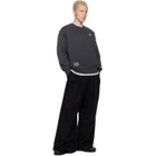 AAPE by A Bathing Ape Gray 'AAPENOW' Moonface Crew Neck Sweatshirt