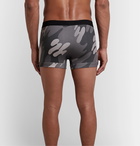 TOM FORD - Camouflage-Print Stretch-Cotton Boxer Briefs - Gray