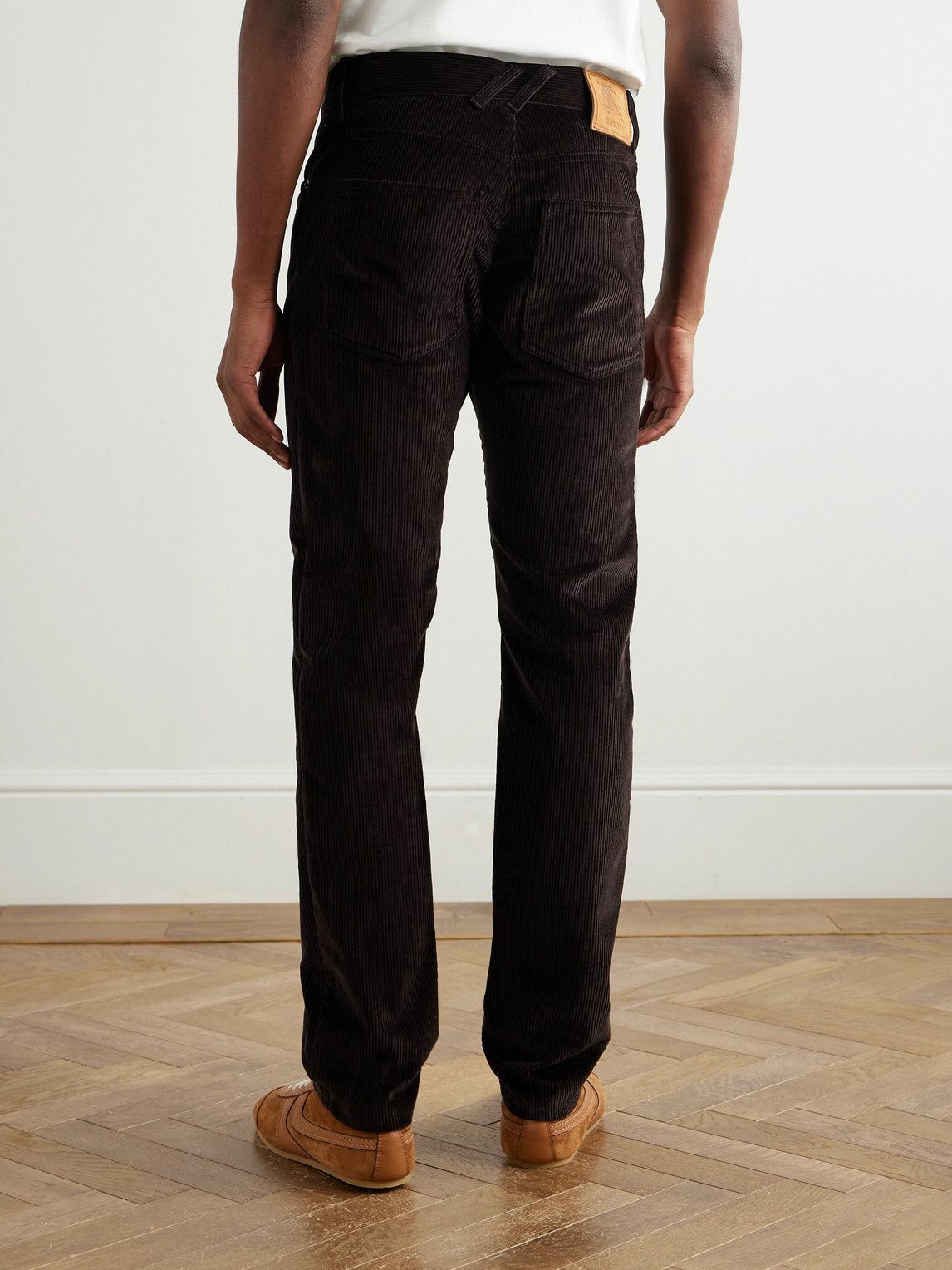 Burberry - Fred Straight-Leg Cotton-Corduroy Trousers - Brown
