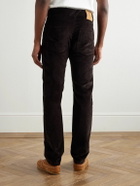 Burberry - Fred Straight-Leg Cotton-Corduroy Trousers - Brown