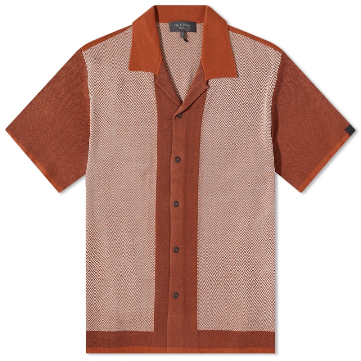 Photo: Rag & Bone Men's Herringbone Avery Shirt in Brown Multi