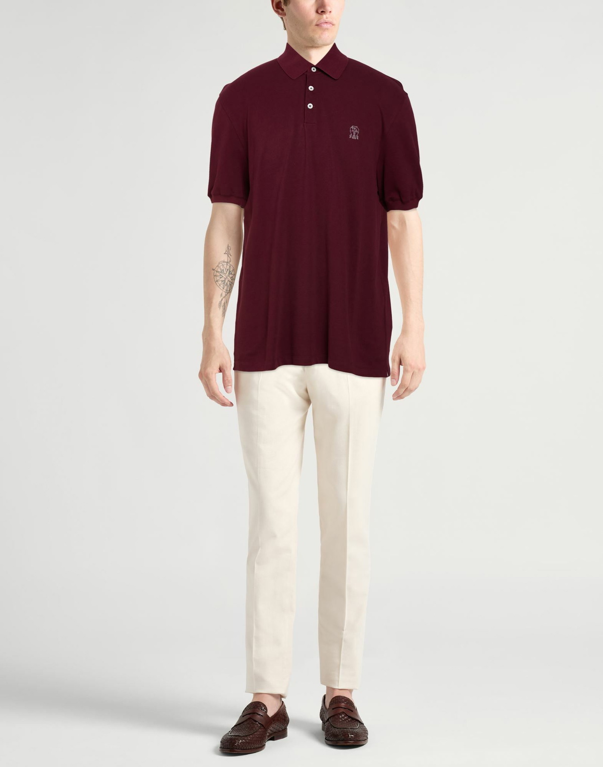 Brunello Cucinelli Mens Polo shirt Burgundy