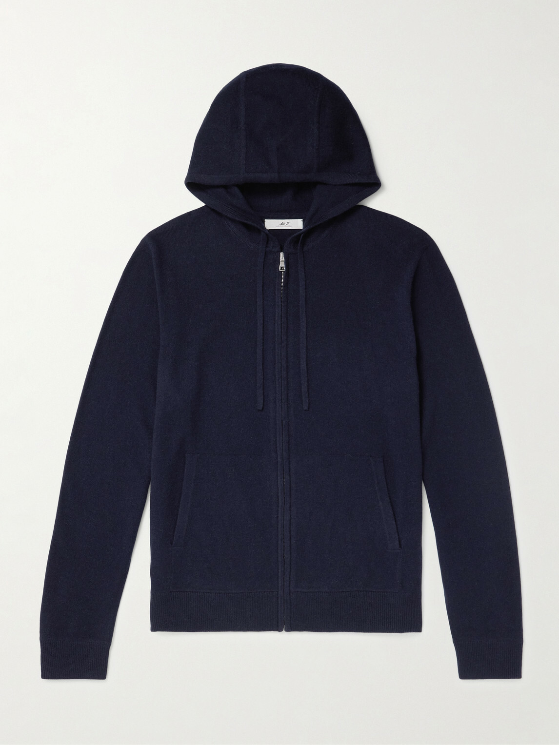 Mr P. - Wool and Cashmere-Blend Zip-Up Hoodie - Blue