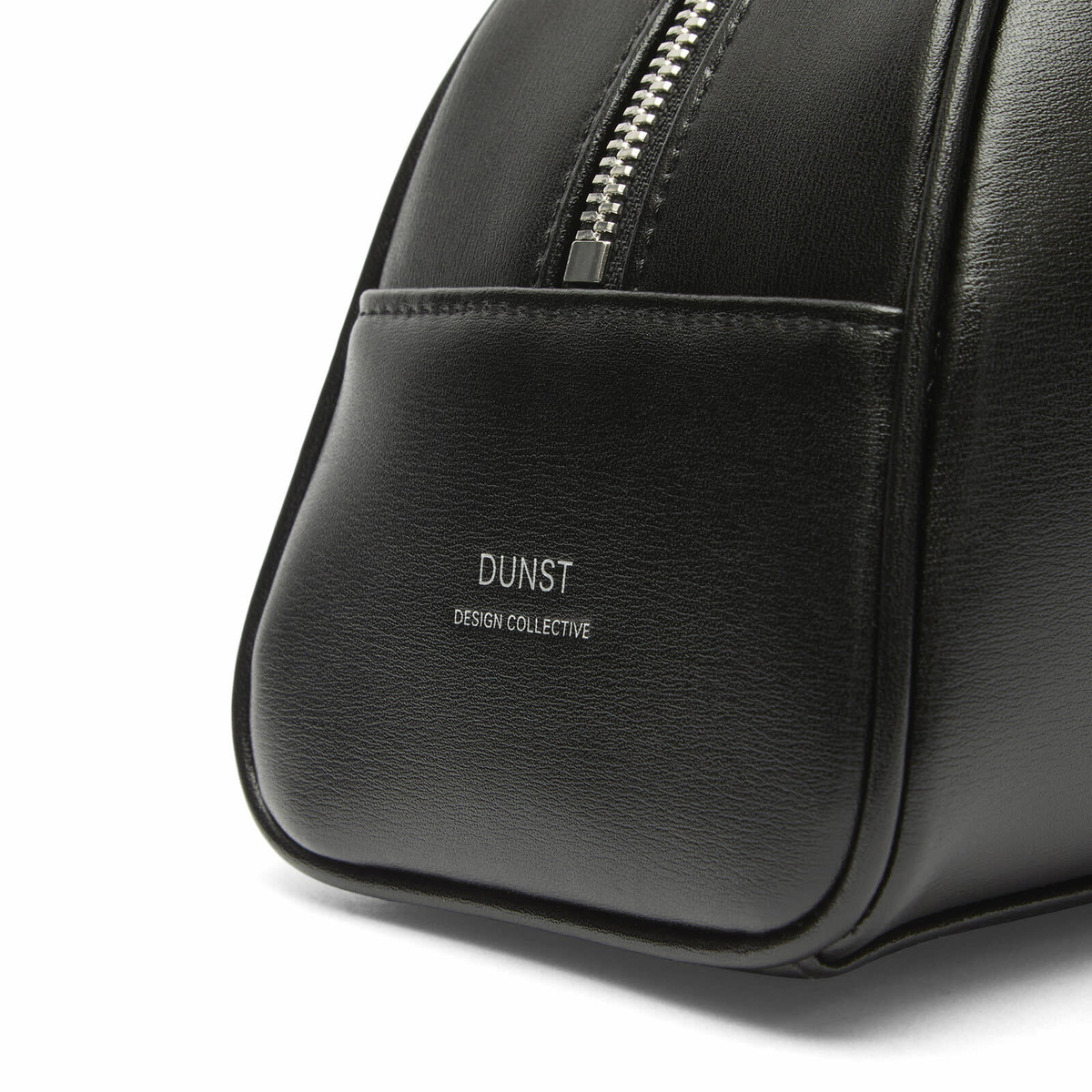 DUNST Women's Leather Bowling Bag in Black 