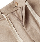 Auralee - Mélange Wool-Flannel Drawstring Suit Trousers - Neutrals