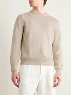 Zegna - Organic Cotton and Silk-Blend Sweater - Neutrals