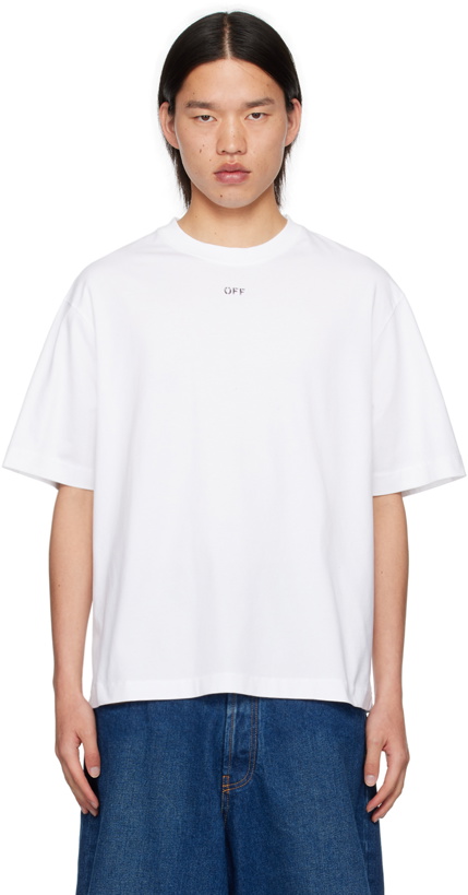 Photo: Off-White White Off Stamp Skate T-Shirt