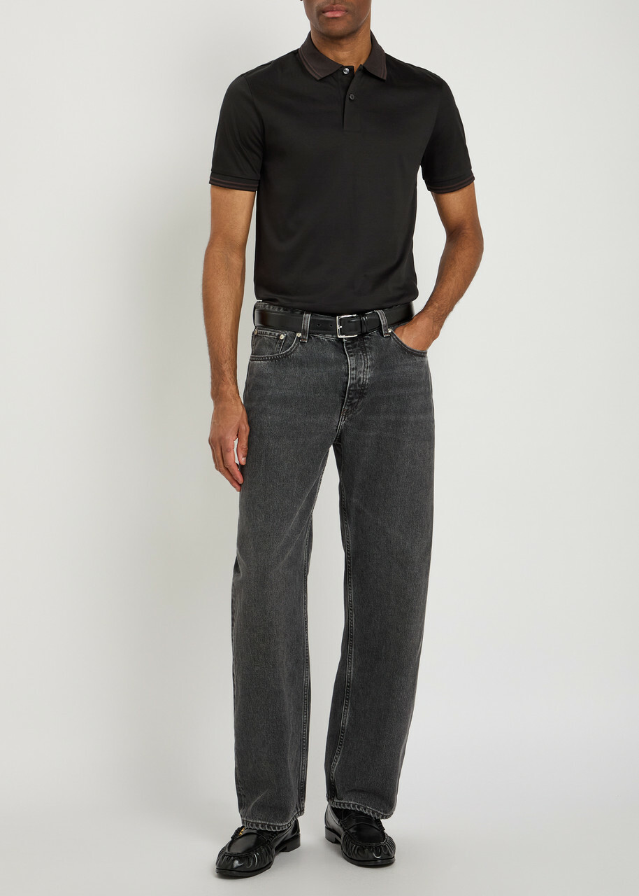 Boss Phillipson Striped Trims Polo Shirt Black