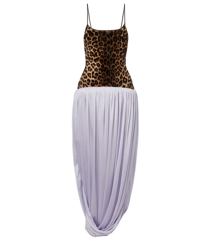Photo: Jacques Wei Leopard-print draped maxi dress