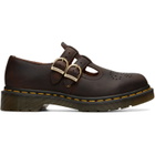 Dr. Martens Brown 8065 Crazy Horse Leather Mary Jane Loafers