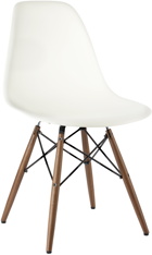HERMAN MILLER White Eames Molded Plastic Side Chair