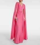 Elie Saab Embellished silk chiffon gown