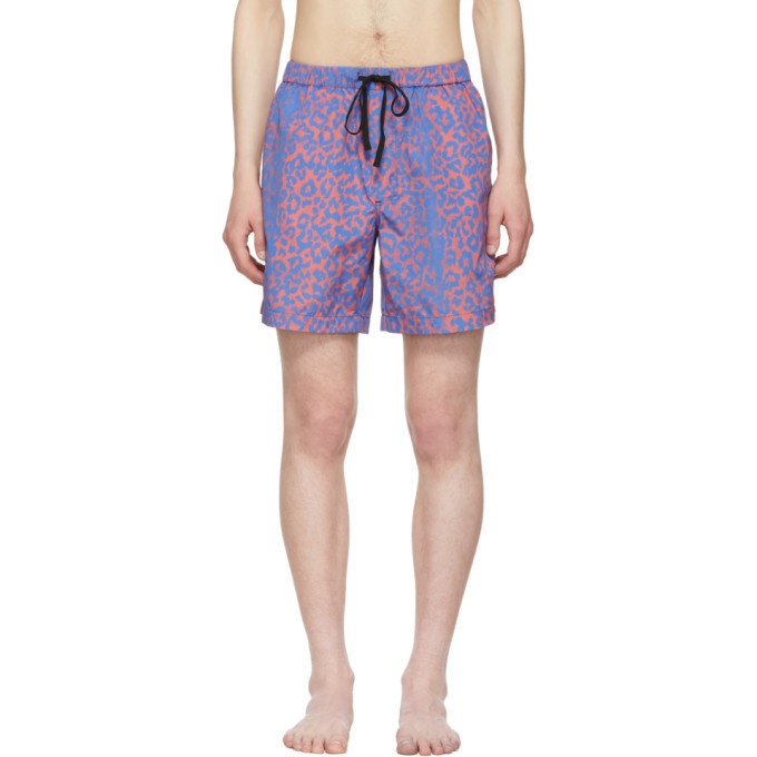 Photo: Double Rainbouu Blue and Red Discotheque Night Swim Shorts