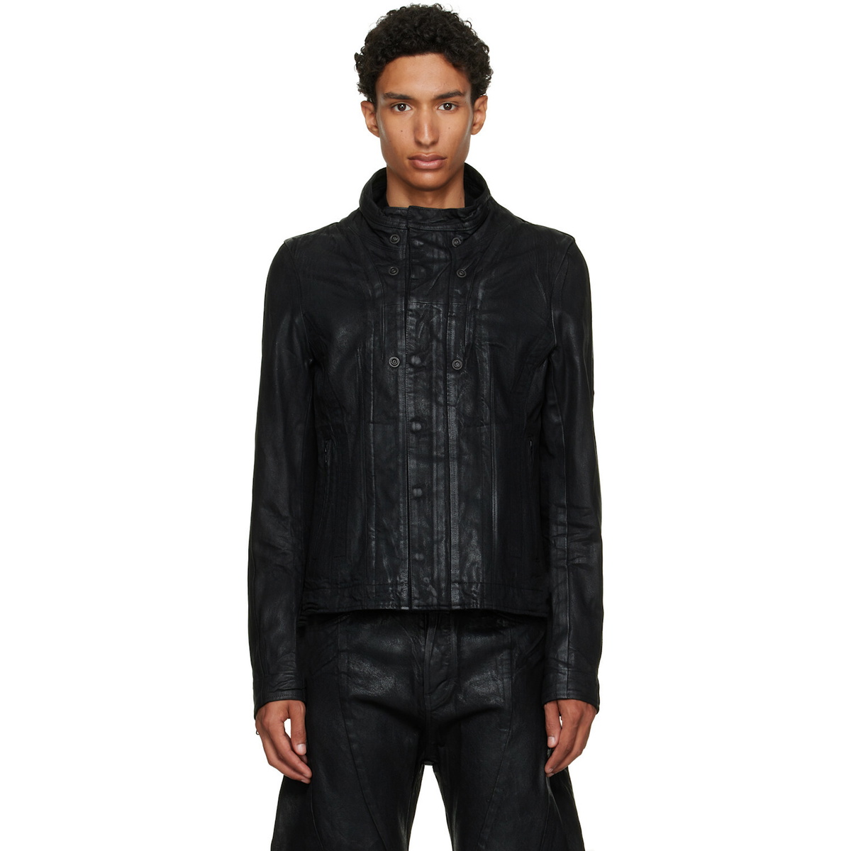 Julius Black Urban Seamed Denim Jacket