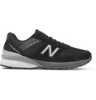 New Balance - M990V5 Suede and Mesh Sneakers - Black