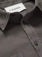 Frame - Brushed Cotton and TENCEL-Blend Twill Shirt - Gray