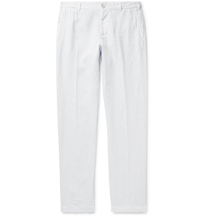Photo: 120% - Garment-Dyed Linen Trousers - Gray