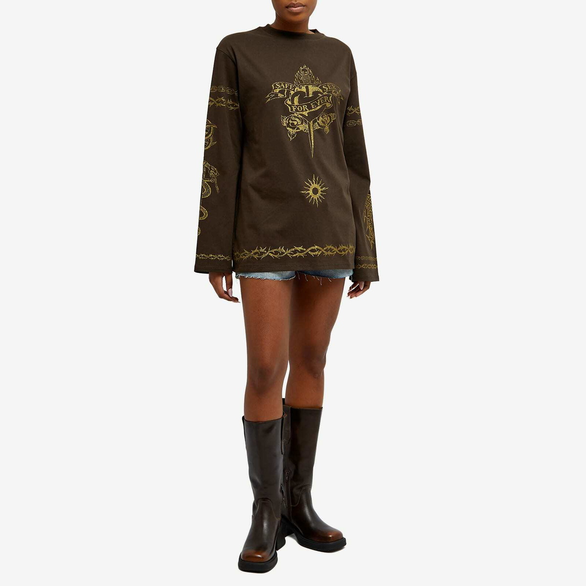 Jean Paul Gaultier Women's Safe Sex Long Sleeve T-Shirt in