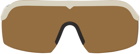 Kenzo Gold & Beige Mirror Mask Sunglasses
