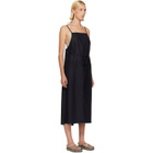 Baserange Black Yumi Apron Midi Dress