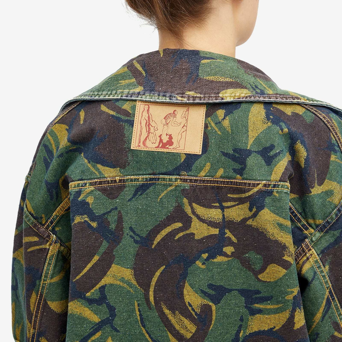 Martine Rose Women's Reversible Camo Shirt Jacket in Blue Camo
