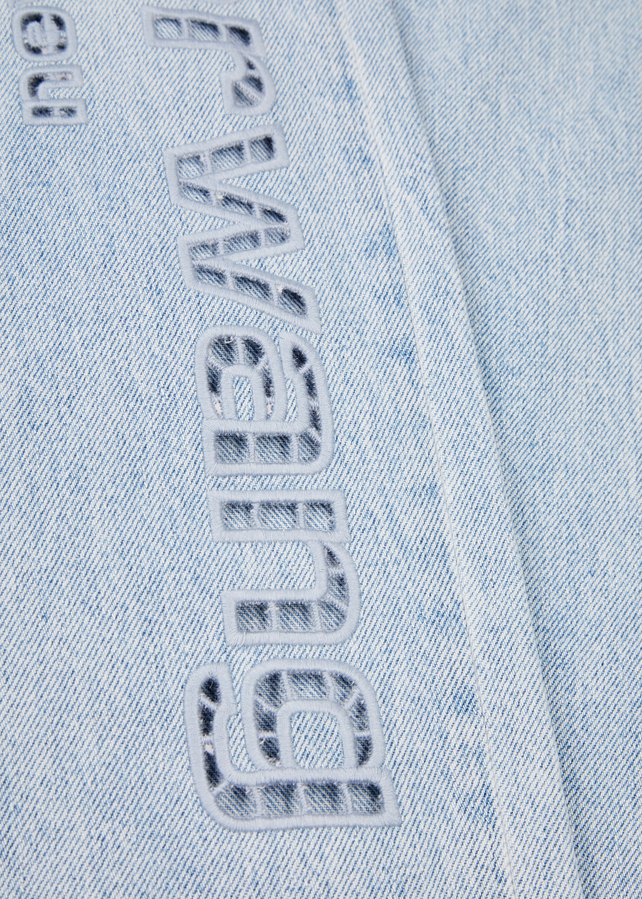Alexander Wang Logo Cut-out Straight-leg Jeans Light Blue