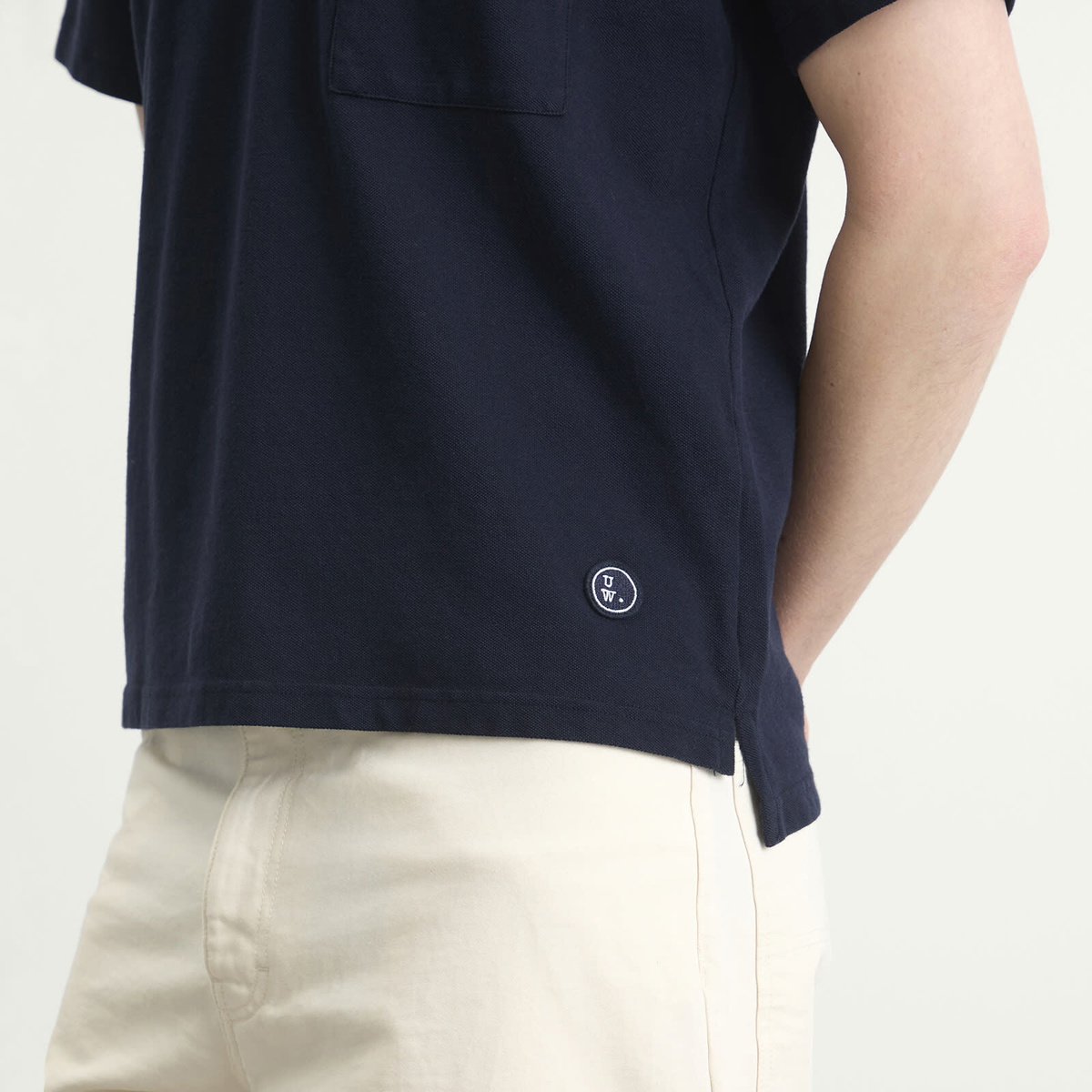 Universal Works Men's Piquet Vacation Polo in Bright Navy