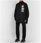 Raf Simons - Oversized Appliquéd Denim Shirt Jacket - Men - Black