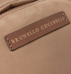 Brunello Cucinelli - Leather-Trimmed Nylon Backpack - Brown