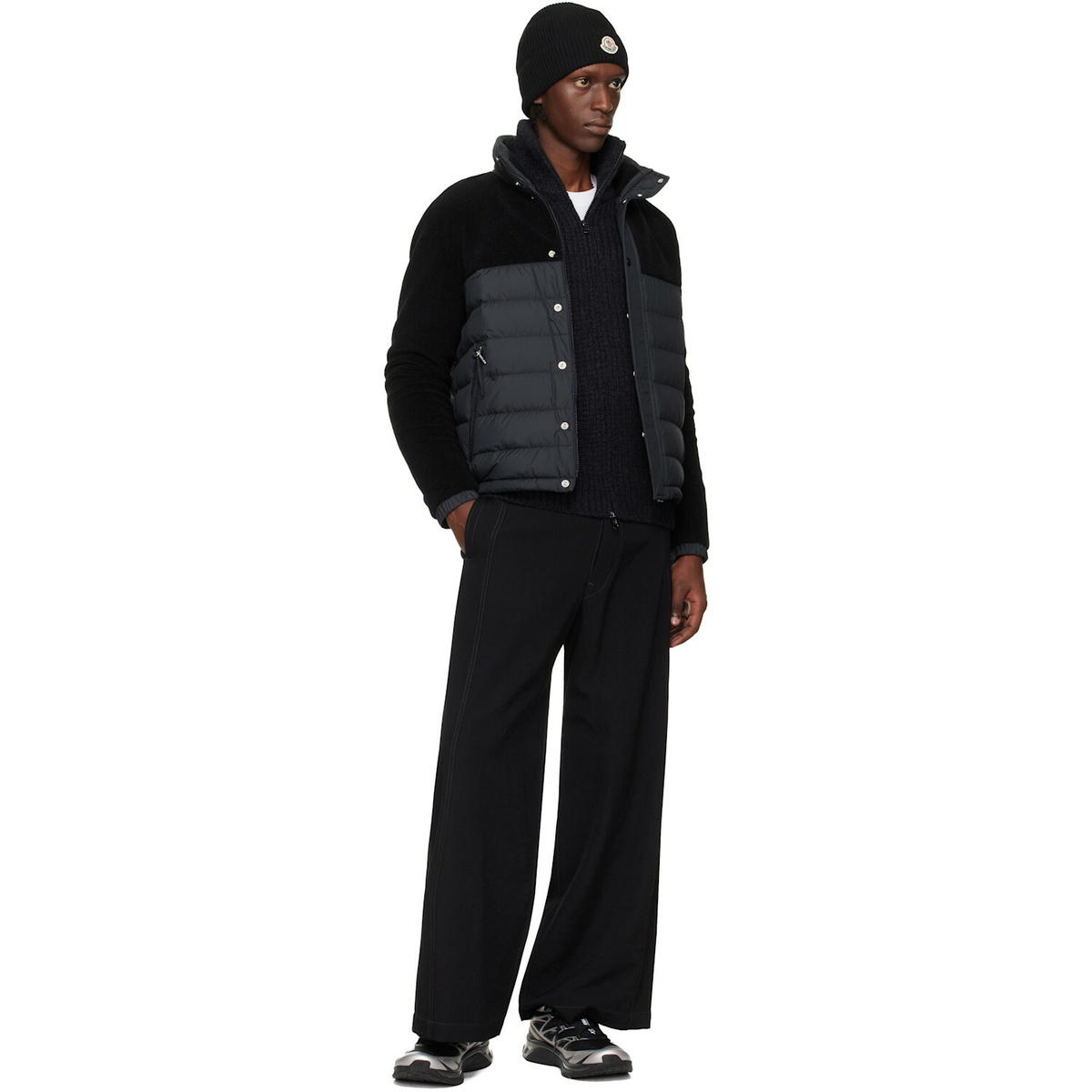 Moncler Black Mistral Teddy Short Down Jacket