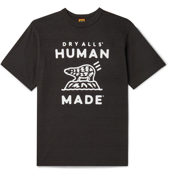 Photo: Human Made - Slim-Fit Printed Cotton-Jersey T-Shirt - Black