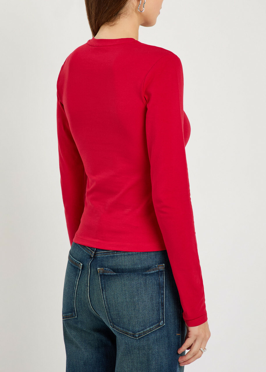 Good American Stretch-cotton T-shirt Red