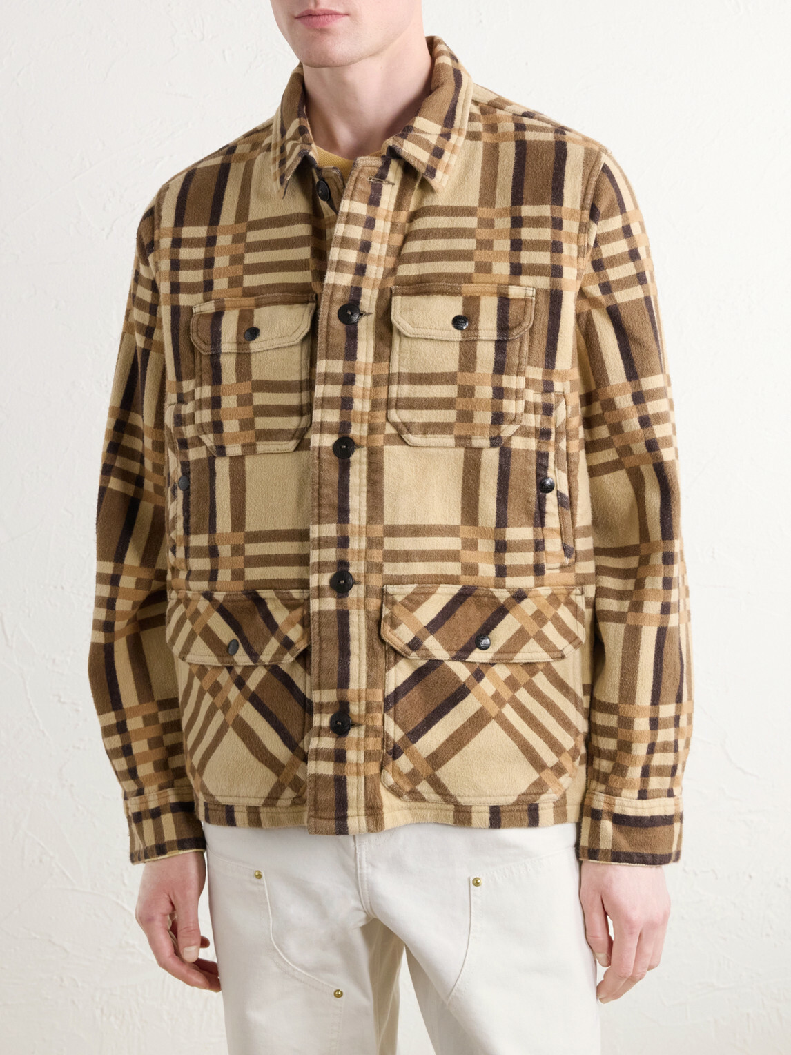 RRL - Checked Cotton-Jacquard Shirt - Brown