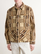RRL - Checked Cotton-Jacquard Shirt - Brown
