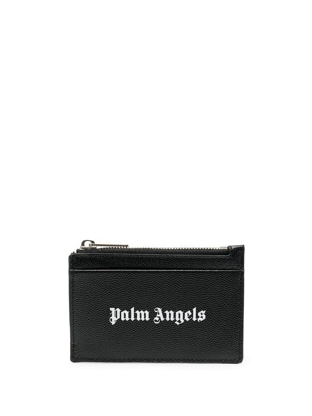 Photo: PALM ANGELS - Leather Zipped Card Case