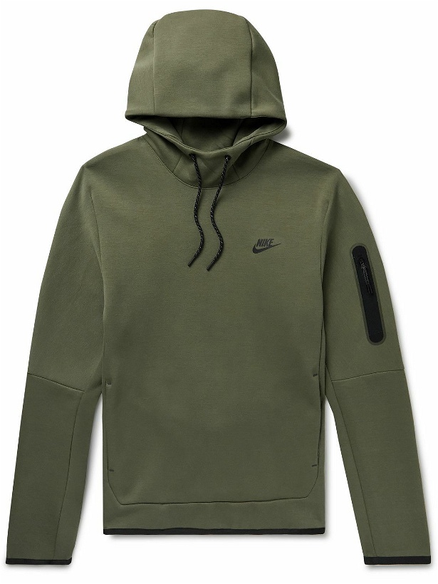 Photo: Nike - Sportswear Cotton-Blend Tech Fleece Hoodie - Green