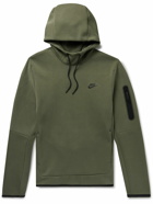 Nike - Sportswear Cotton-Blend Tech Fleece Hoodie - Green