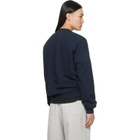 Maison Margiela Navy Double-Layer Cotton Sweatshirt