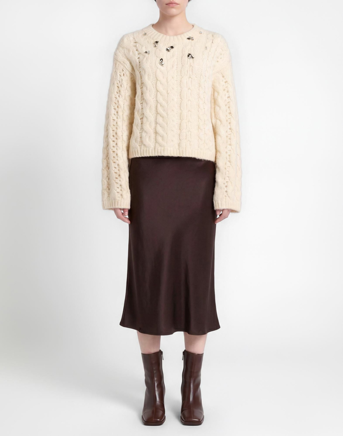 Dorothee Schumacher Womens Sweater in Ivory