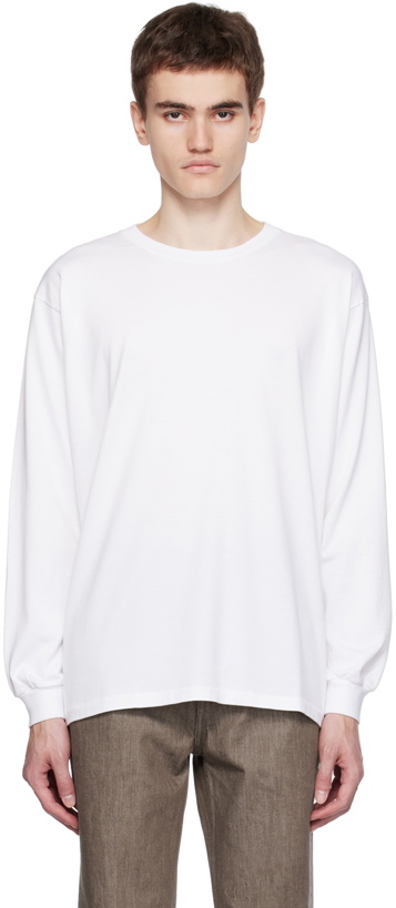 Photo: AURALEE White Luster Long Sleeve T-Shirt