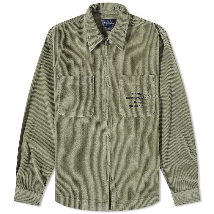 Photo: thisisneverthat Men's Wide Wale Cord Shirt in Sage